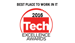 Award - Tech Excellence Best Place To Work In IT 2016 - Colour