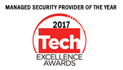 Award - Tech Excellence Managed Security Provider of the Year 2017 - Colour